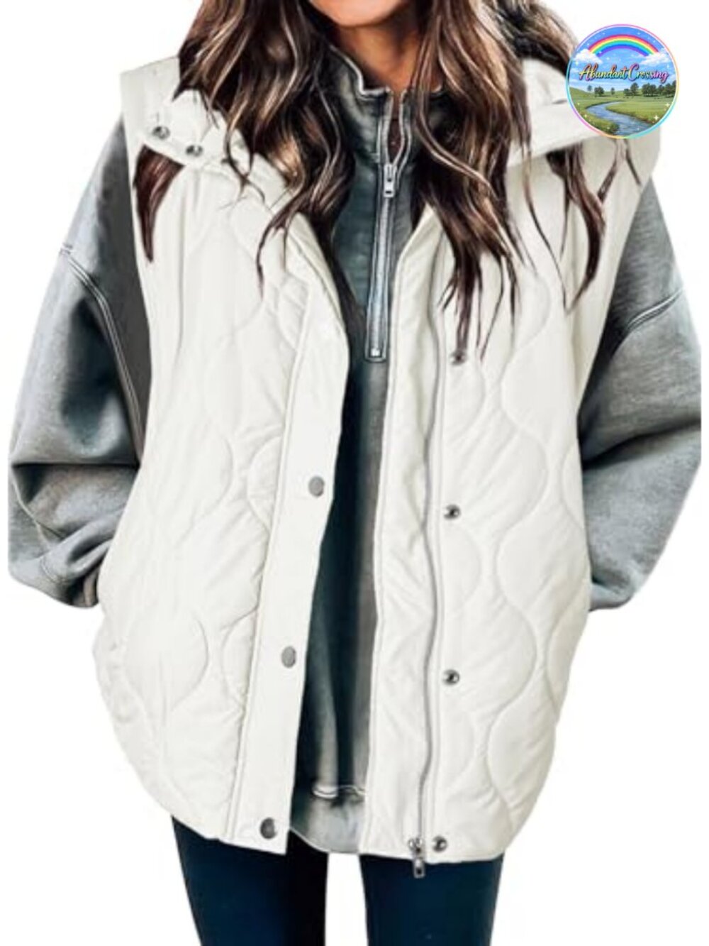 EVALESS Womens Cropped Puffer Vest Quilted Sleeveless Zip Jacket